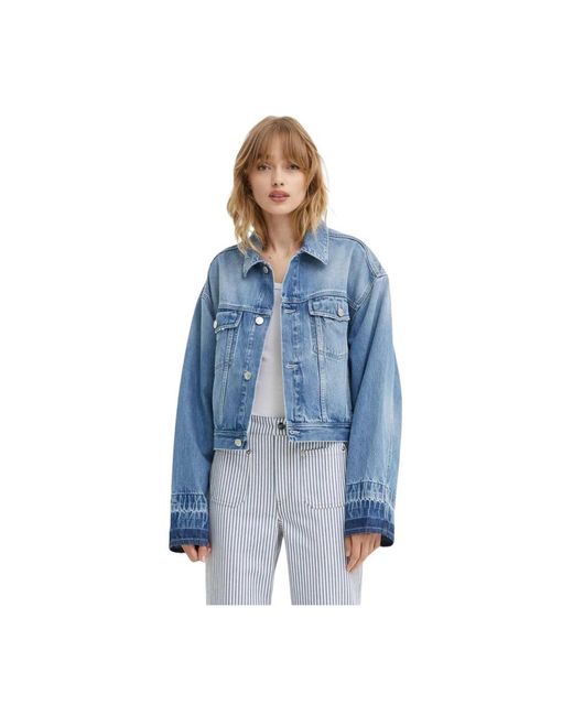 Denim Jackets Won Hundred de color Blue