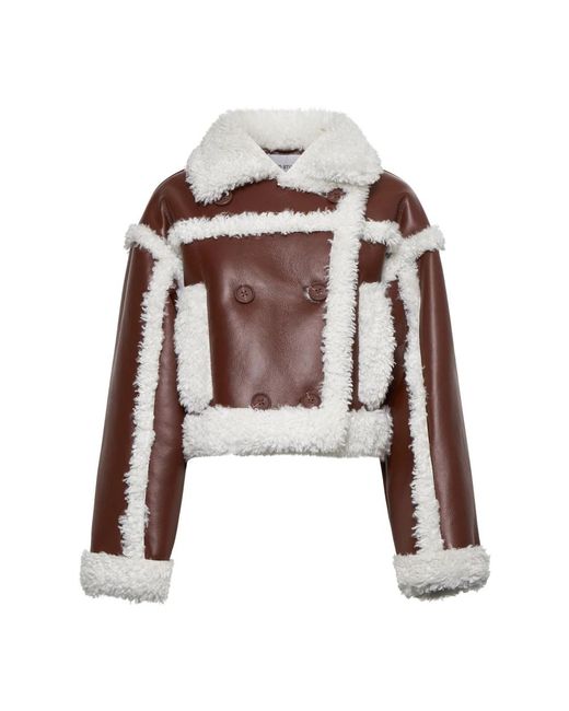 Stand Studio Faux Fur & Shearling Jackets in het Brown