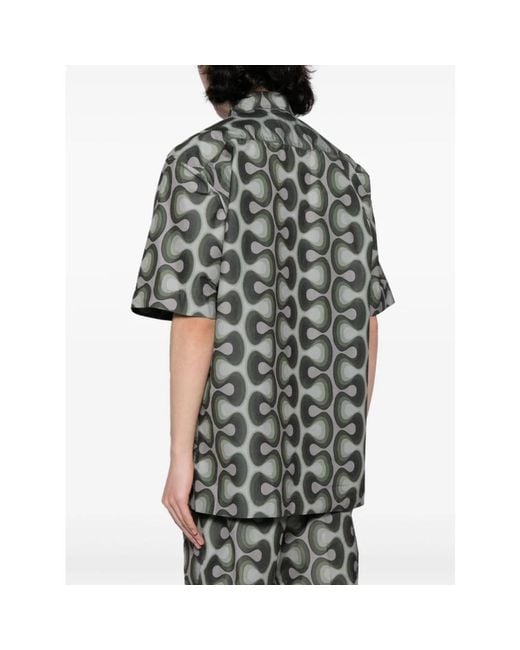 Dries Van Noten Gray Short Sleeve Shirts for men