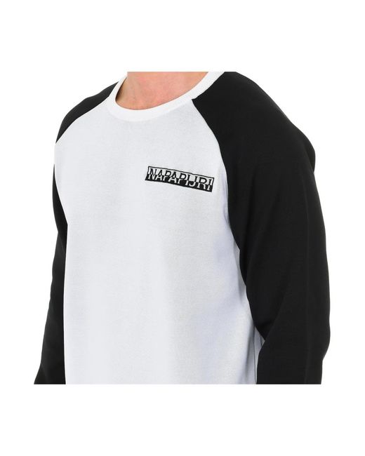 Napapijri Black Long Sleeve T-Shirts for men