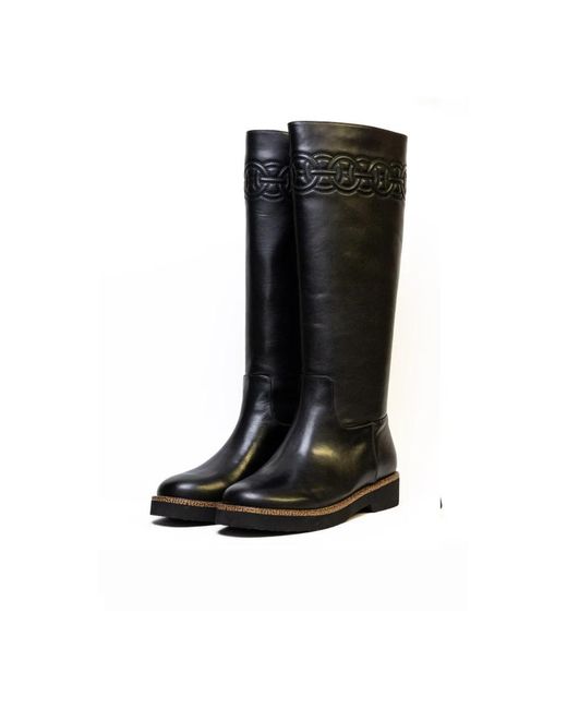 Borbonese Black Boot Vitello