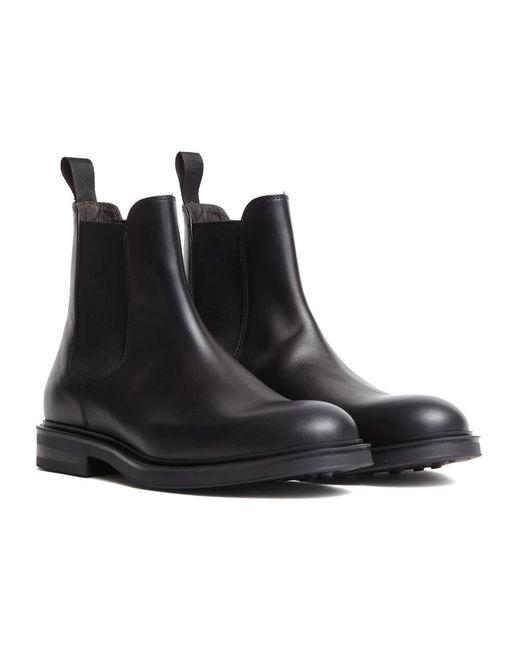 Green George Black Chelsea Boots for men