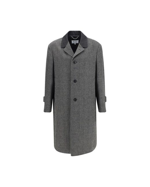 Single-Breasted Coats Maison Margiela de hombre de color Gray