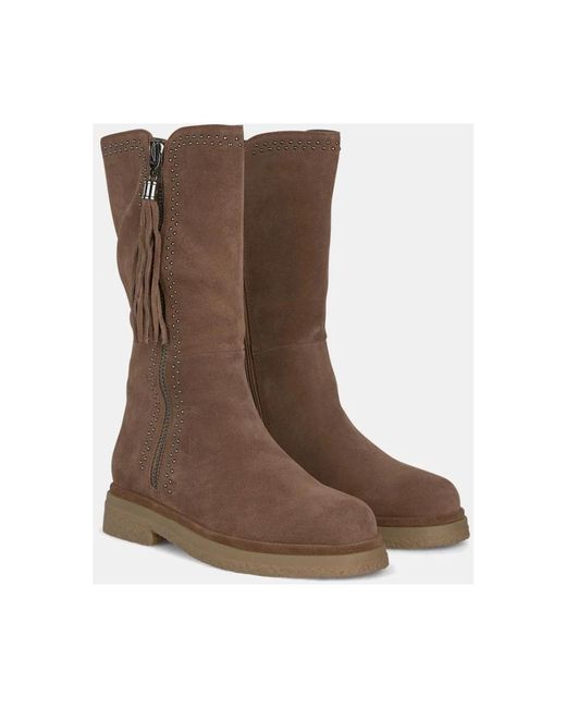 Alma En Pena. Brown High Boots