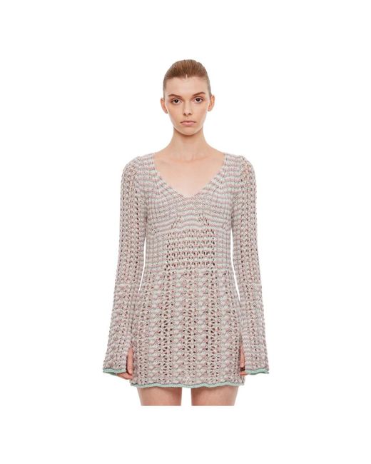Marco Rambaldi Brown Knitted Dresses