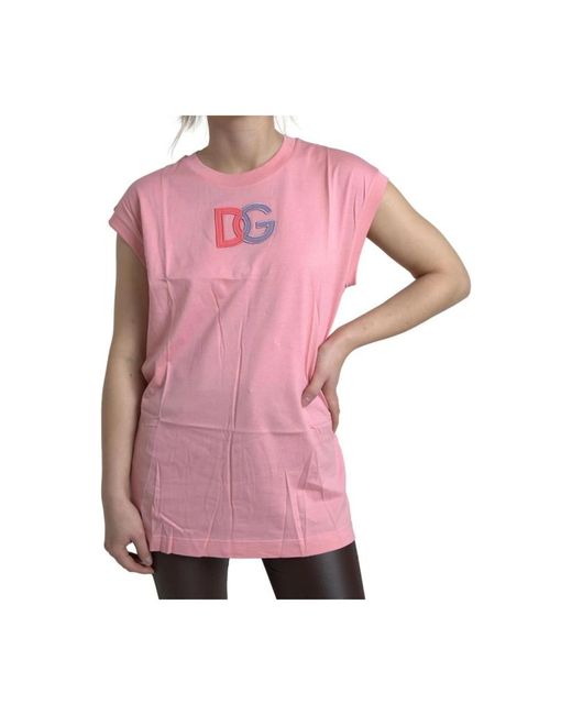 Dolce & Gabbana Pink Sleeveless Tops