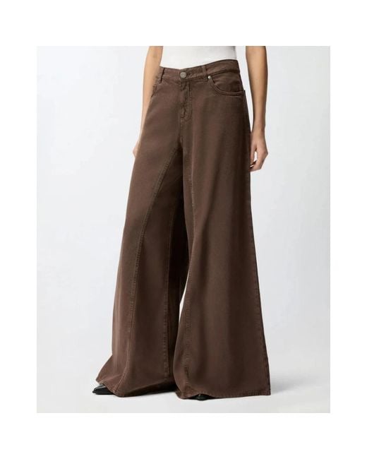 Pinko Brown Wide Trousers