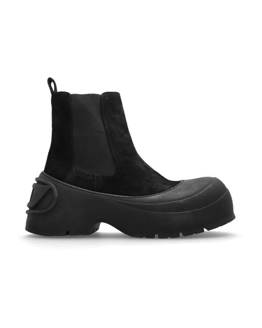 DIESEL Black Chelsea Boots for men