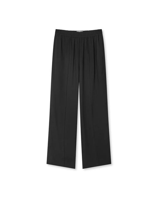Wide Trousers Mads Nørgaard de color Black