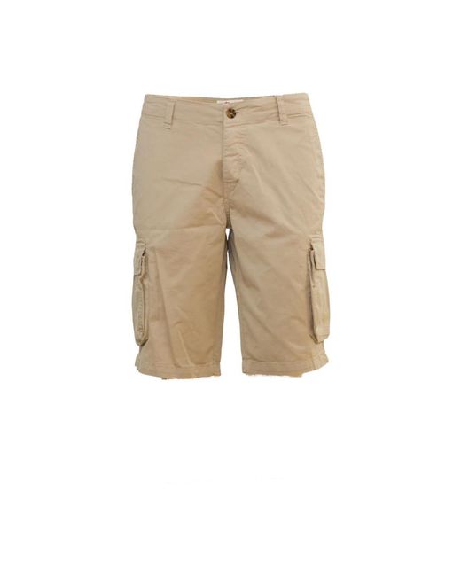 Shorts bermuda cargo in cotone di Mc2 Saint Barth in Natural da Uomo