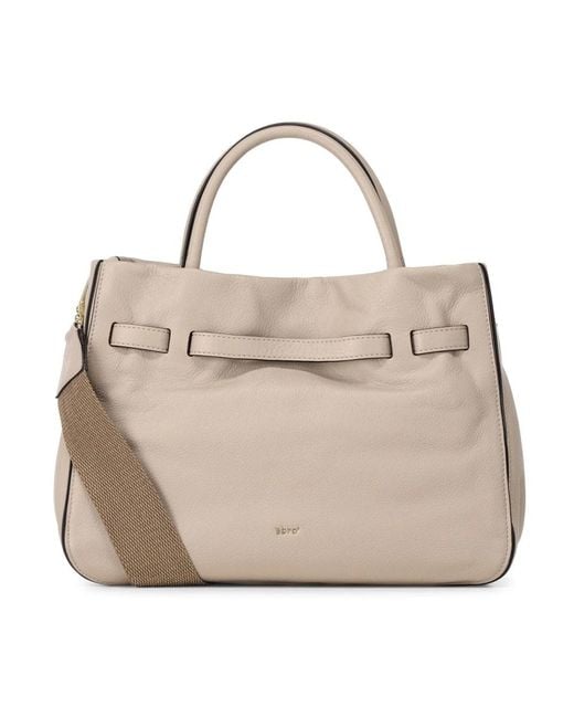 Abro⁺ Elegante Leren Handtas Met Veelzijdige Riem in het Natural