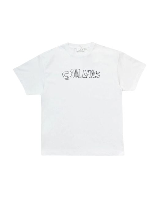 Soulland Kai roberta bianca t-shirt in White für Herren