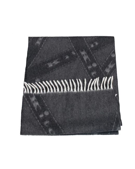 Kiton Gray Winter Scarves for men