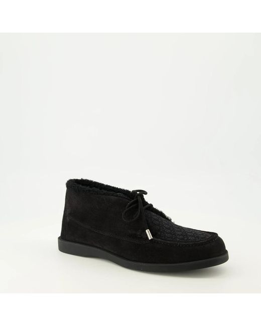 Dior Black Lace-Up Boots for men
