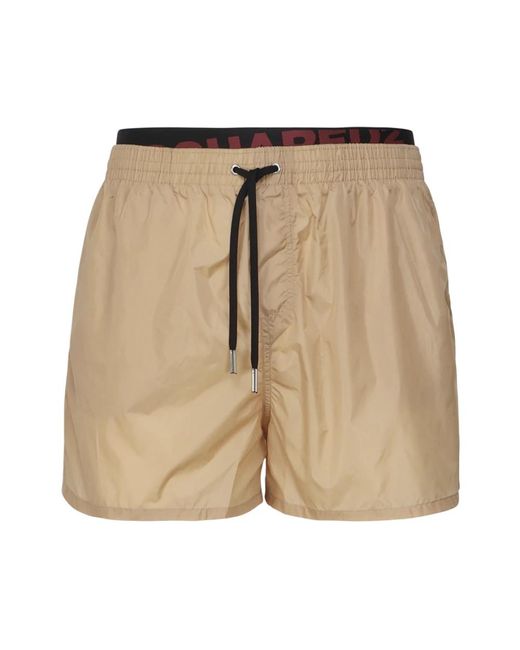 DSquared² Nylon strand shorts elastischer bund in Natural für Herren