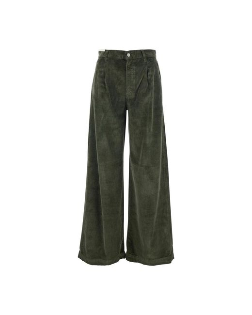 PT Torino Green Hose Mit Logo-Patch Auf Der Rückseite Aus Cord