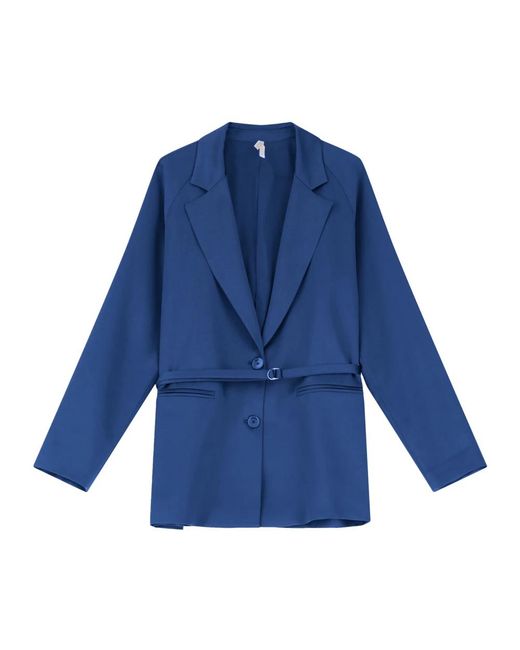 Imperial Jassen ,Blauw ,Leer Blazer in het Blue