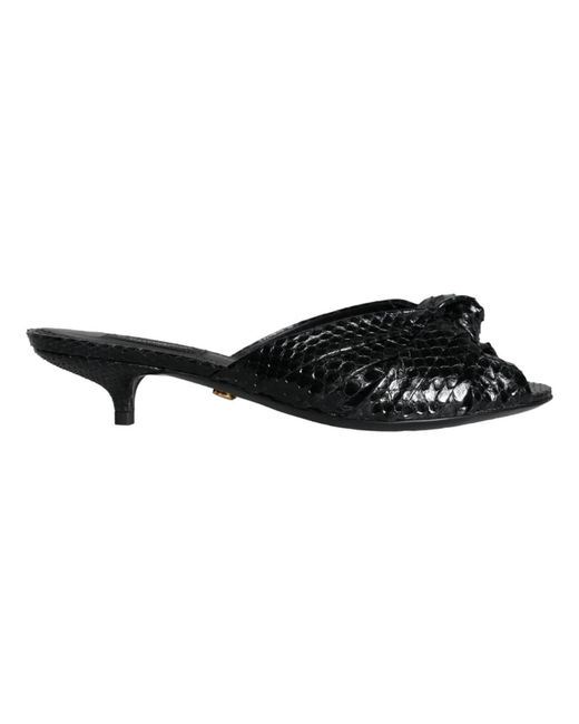 Heeled Mules di Dolce & Gabbana in Black