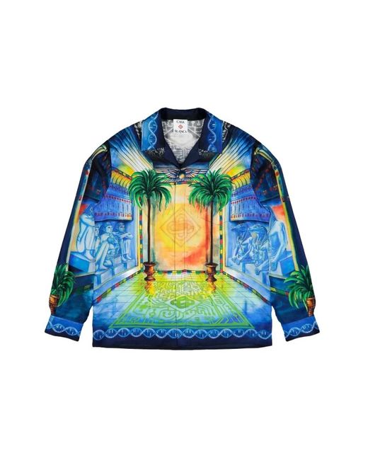Casablanca Blue Casual Shirts for men