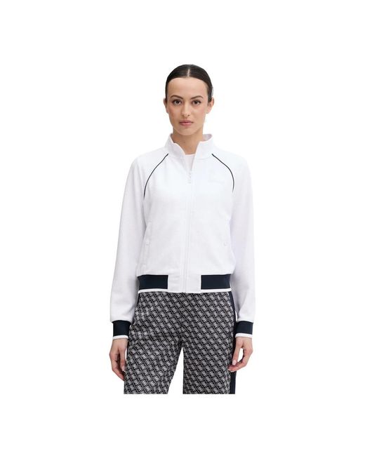 Guess Sarah Full-Zip Sweatshirt in het White