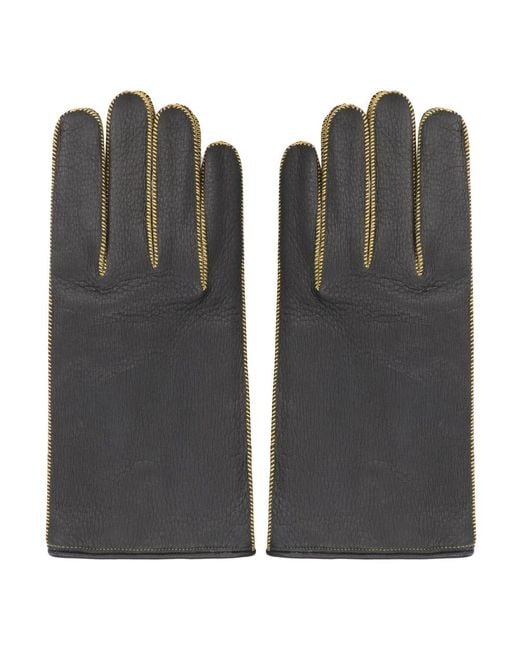 Moorer Black Gloves for men