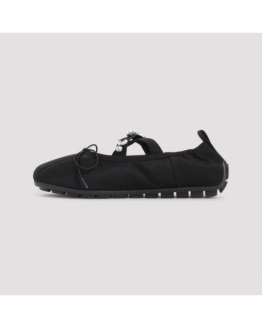 Simone Rocha Schoenen ,Zwart ,Polyester Zwarte Ballerinas Voor Vrouwen in het Black