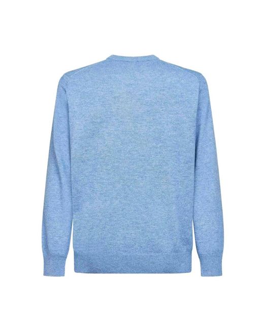 Mc2 Saint Barth Blue Round-Neck Knitwear for men