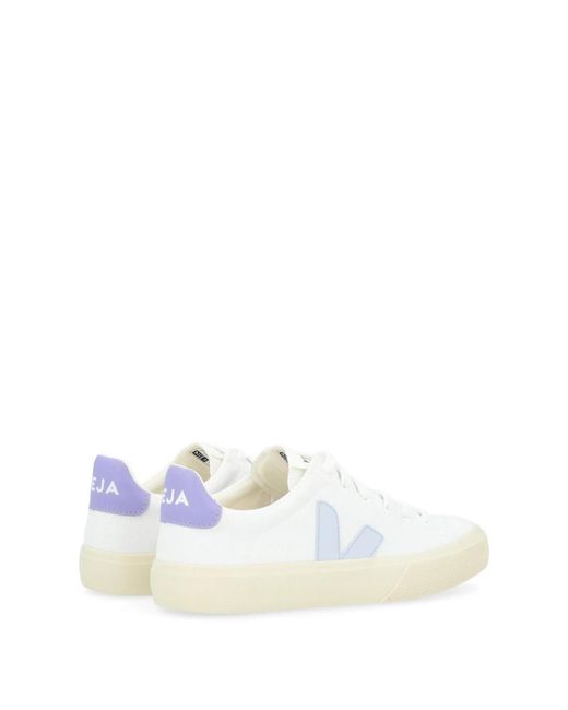 Veja White Canvas sneaker in weiß, blau und lila