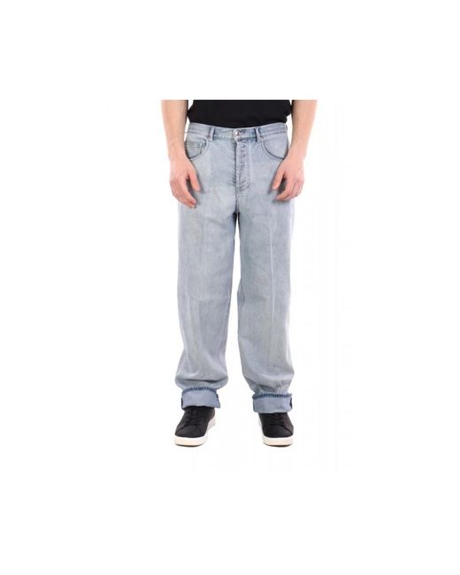 Emporio Armani Blue Loose Fit Jeans for men