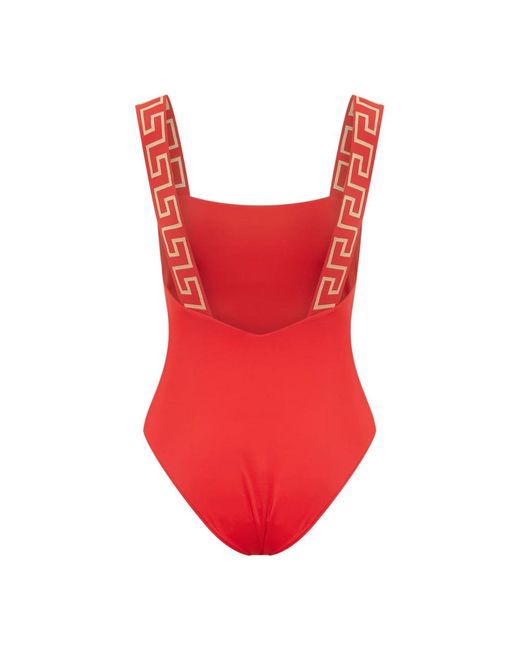 One-Piece Versace de color Red
