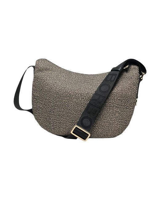 Borbonese Gray Luna bag small - elegante schultertasche für moderne frauen