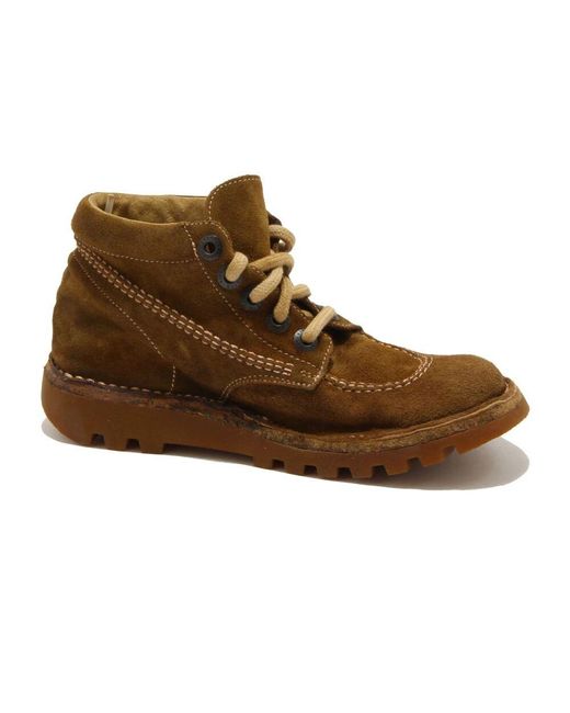 Kickers Brown Lace-Up Boots