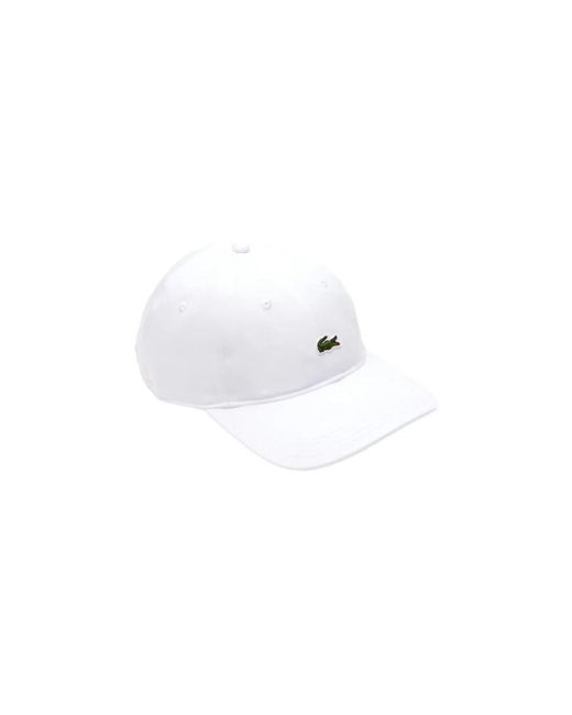 Lacoste Accessoires ,Wit ,Small Logo Unstructured Cap in het White