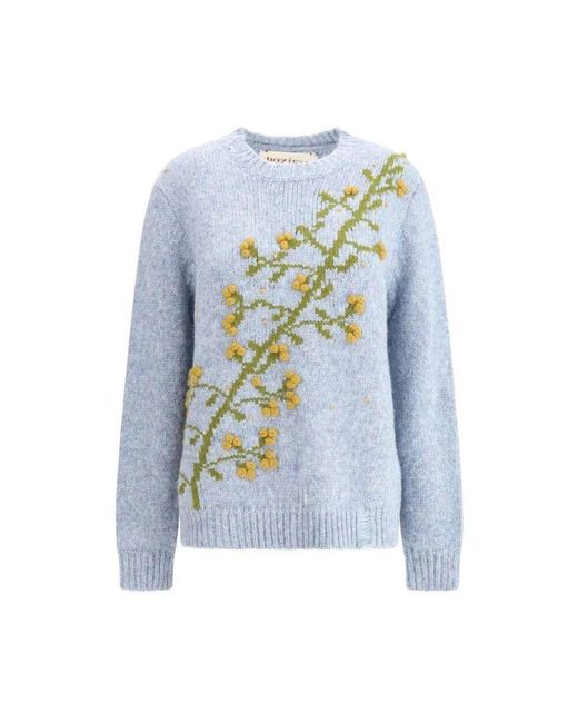 Round-Neck Knitwear BAZISZT en coloris Blue