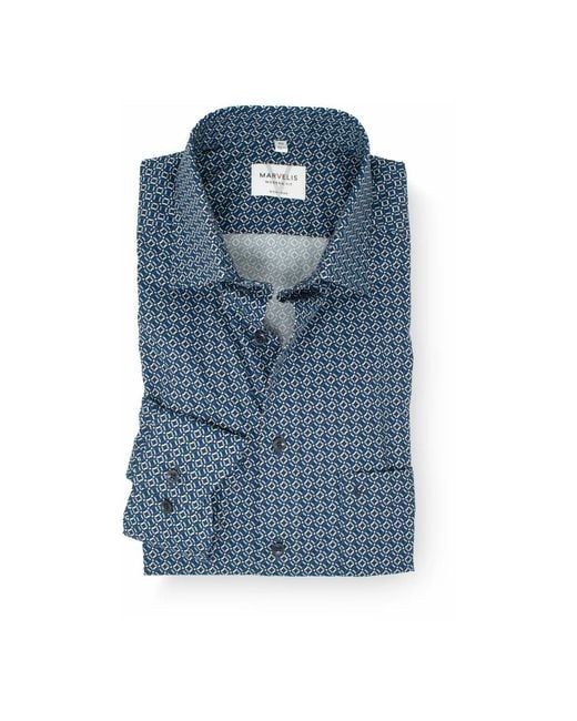 Marvelis Casual Shirts in Blue für Herren