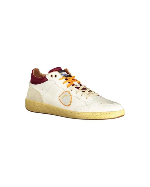 Blauer Witte Polyester Sneaker in het White voor heren