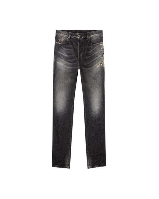 DIESEL Gray Slim Fit Jeans for men