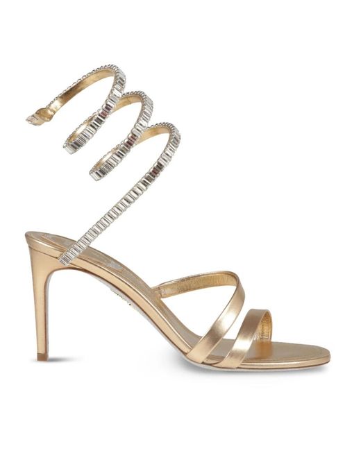 High Heel Sandals Rene Caovilla de color Metallic
