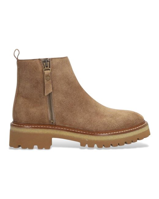 Alpe Brown Ankle Boots