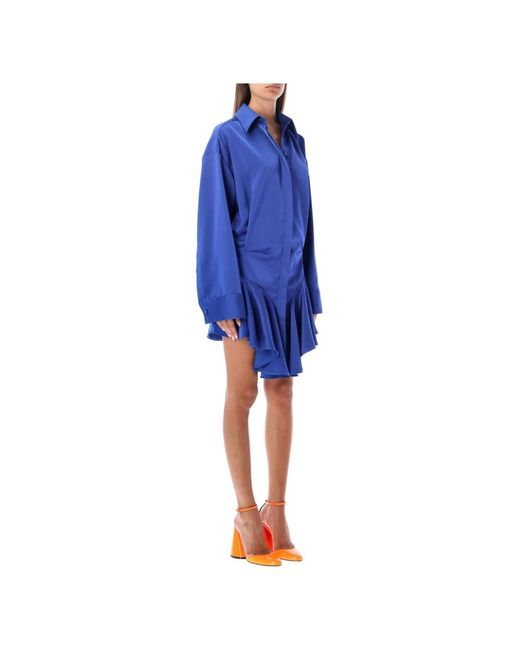 The Attico Blue Shirt Dresses