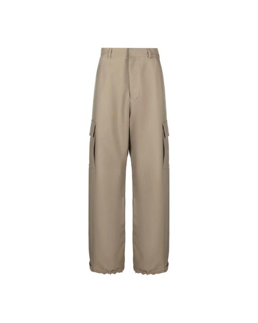 Off-White c/o Virgil Abloh Brown Wide Trousers for men