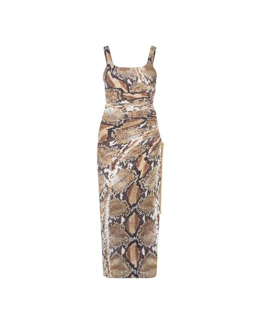 Roberto Cavalli Metallic Midi Dresses