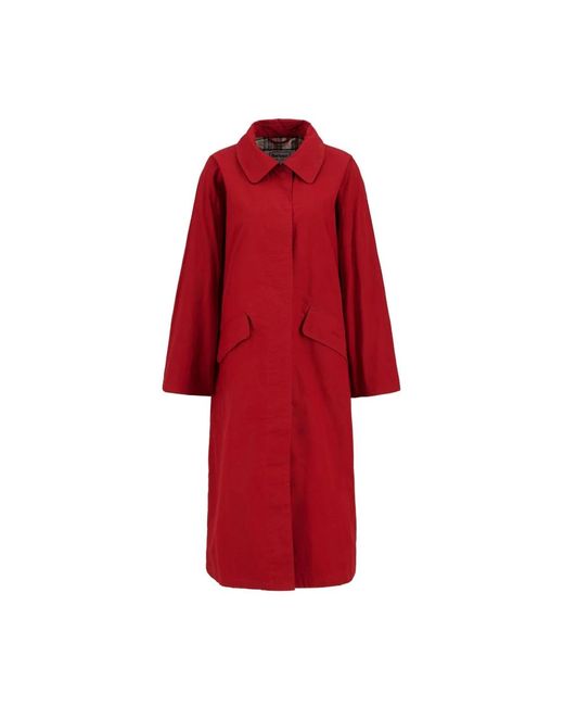 Barbour Single-Breasted Coats in Red | Lyst