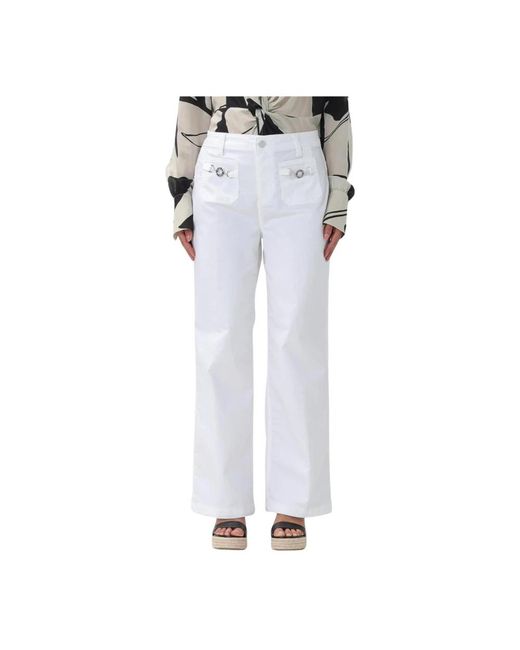 Liu Jo White Wide Trousers