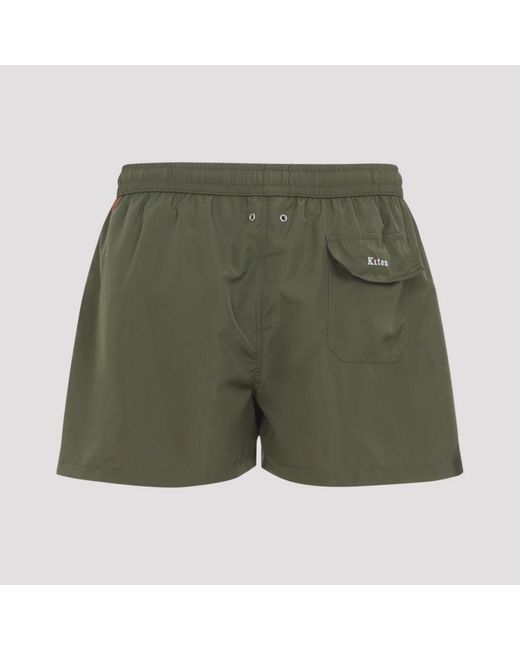 Kiton Badmode ,Groen ,Polyester Zwemshorts in het Green voor heren