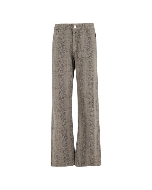 FEDERICA TOSI Gray Wide Jeans