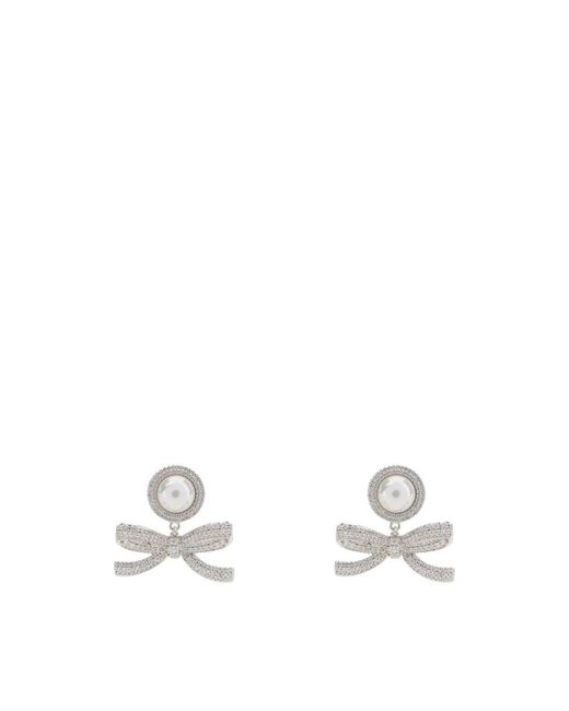 Earrings Self-Portrait de color White