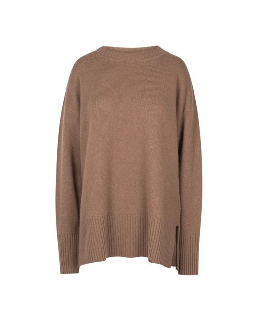Round-Neck Knitwear di Jucca in Brown