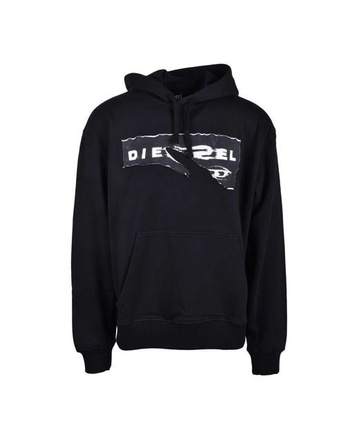 DIESEL Baumwollstrickpullover in Black für Herren
