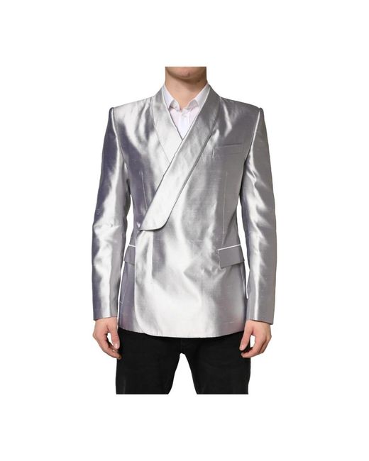 Dolce & Gabbana Gray Blazers for men
